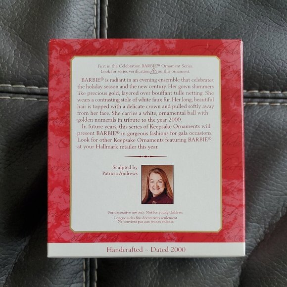 Hallmark 2000 CELEBRATION BARBIE Special Edition Keepsake Ornament #1 in Series - Picture 4 of 4
